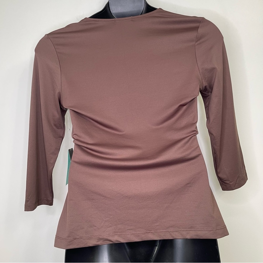Judy P Apparel Deborah V-Neck 3/4 Sleeve Top Size L - Picture 4 of 5